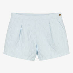 Angel's Face-Teen Girls Blue Jacquard Flower Shorts | Childrensalon Outlet