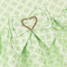 Angel's Face-Teen Girls Green Floral Brocade Dress | Childrensalon Outlet