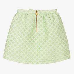 Angel's Face-Teen Girls Green Floral Brocade Skirt | Childrensalon Outlet