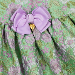 Angel's Face-Teen Girls Green & Purple Jacquard Dress | Childrensalon Outlet
