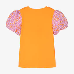 انجلز فيس-تيشيرت قطن جيرسي لون برتقالي وبنفسجي | Childrensalon Outlet