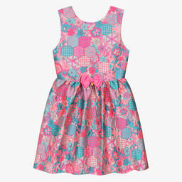 Angel's Face-Teen Girls Pink & Blue Jacquard Dress | Childrensalon Outlet