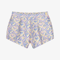 Angel's Face-شورت تينز بناتي جاكارد كريب لون زهري وأزرق | Childrensalon Outlet