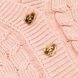 Angel's Face-كارديغان مزيج قطن محبوك لون زهري تينز بناتي | Childrensalon Outlet