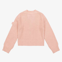 Angel's Face-كارديغان مزيج قطن محبوك لون زهري تينز بناتي | Childrensalon Outlet