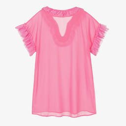 Angel's Face-Teen Girls Pink Chiffon Sequined Kaftan | Childrensalon Outlet