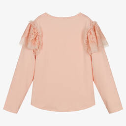 Angel's Face-Teen Girls Pink Cotton Lace Trim Top | Childrensalon Outlet
