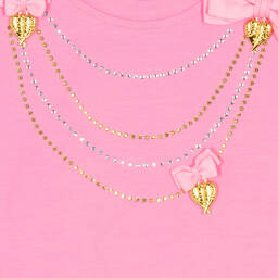 Angel's Face-Teen Girls Pink Cotton Necklace Dress | Childrensalon Outlet