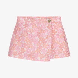 Angel's Face-Teen Girls Pink Floral Brocade Skort | Childrensalon Outlet