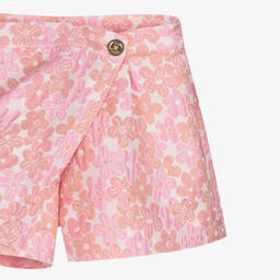 Angel's Face-Teen Girls Pink Floral Brocade Skort | Childrensalon Outlet