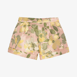 Angel's Face-Розовые жаккардовые шорты с цветами | Childrensalon Outlet