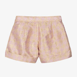 Angel's Face-Teen Girls Pink & Gold Houndstooth Shorts | Childrensalon Outlet