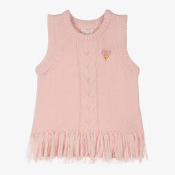 Angel's Face-سليب أوفر مزيج صوف محبوك لون زهري تينز بناتي | Childrensalon Outlet