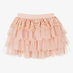 Angel's Face-Розовая юбка из тюля с кружевом | Childrensalon Outlet