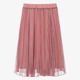 Angel's Face-Розовая плиссированная юбка миди с блестками | Childrensalon Outlet