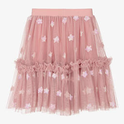 Angel's Face-Розовая юбка из тюля со звездами из пайеток | Childrensalon Outlet