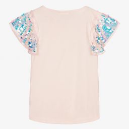 Angel's Face-Розовая футболка с пайетками для девочек-подростков | Childrensalon Outlet