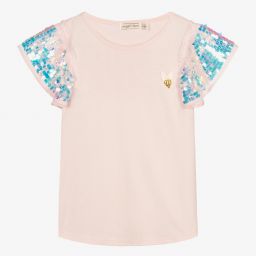 Angel's Face-Розовая футболка с пайетками для девочек-подростков | Childrensalon Outlet