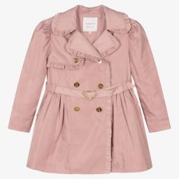 Ladies pink trench coat store
