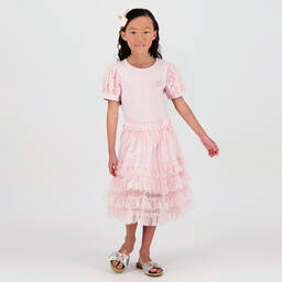 Angel's Face-Teen Girls Pink Tulle Midi Skirt | Childrensalon Outlet