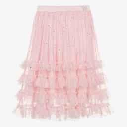 Angel's Face-Teen Girls Pink Tulle Midi Skirt | Childrensalon Outlet