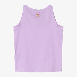 انجلز فيس-توب بدون أكمام قطن جيرسي لون أورجوانى للمراهقات | Childrensalon Outlet