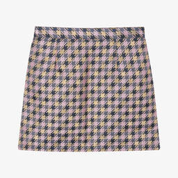 Angel's Face-Teen Girls Purple & Gold Houndstooth Skirt | Childrensalon Outlet