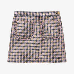 Angel's Face-Teen Girls Purple & Gold Houndstooth Skirt | Childrensalon Outlet