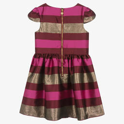 Angel's Face-فستان ساتان مقلّم لون أحمر وذهبي تينز بناتي | Childrensalon Outlet