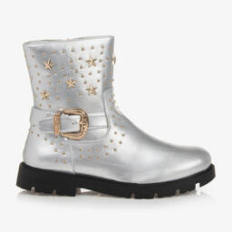 Angel's Face-Teen Girls Silver Studded Faux Leather Boots | Childrensalon Outlet