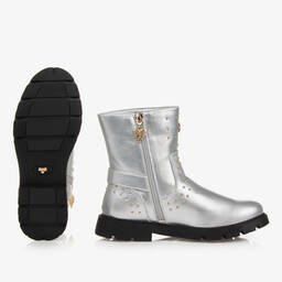Angel's Face-Teen Girls Silver Studded Faux Leather Boots | Childrensalon Outlet