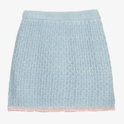 Angel's Face-تنورة تينز بناتي قطن محبوك لون أزرق باهت | Childrensalon Outlet