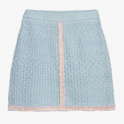 Angel's Face-تنورة تينز بناتي قطن محبوك لون أزرق باهت | Childrensalon Outlet