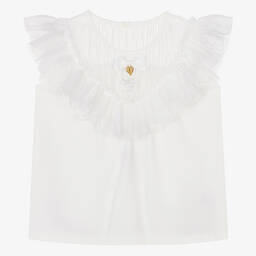 انجلز فيس-توب تول وقطن لون زهري للمراهقات | Childrensalon Outlet