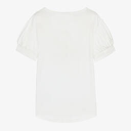 Angel's Face-Белая футболка со стразами | Childrensalon Outlet