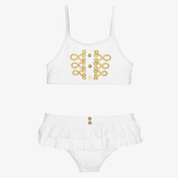 Angel's Face-Белое бикини с оборками для девочек-подростков | Childrensalon Outlet