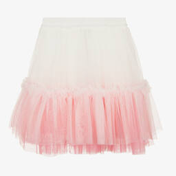 Angel's Face-Teen Girls White & Pink Ombré Tutu Skirt | Childrensalon Outlet