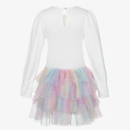 Angel's Face-Teen Girls White Tulle Dress | Childrensalon Outlet