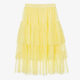 Angel's Face-Teen Girls Yellow Pleated Tulle Skirt | Childrensalon Outlet