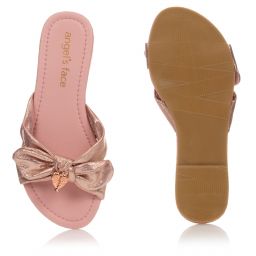 Angel's Face-Teen Pink Bow Logo Sliders | Childrensalon Outlet
