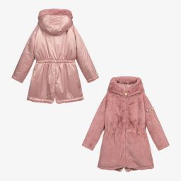 Angel's Face-Розовое двустороннее пальто для девушек | Childrensalon Outlet