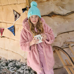 Angel's Face-Розовое двустороннее пальто для девушек | Childrensalon Outlet