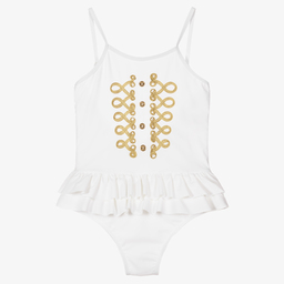 Angel's Face-Белый купальник с рюшами для подростков | Childrensalon Outlet