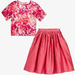 Aristocrat Kids-Girls Silk Blouse & Skirt Set | Childrensalon Outlet