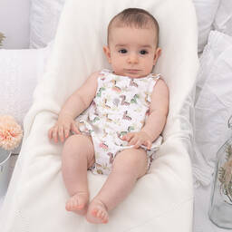 ارتيزانيا  غرانلي-تبّان قطن لون أبيض للمواليد | Childrensalon Outlet