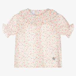 Artesanía Granlei-طقم شورت قطن لون أخضر نعناعي بطبعة ورود للمولودات | Childrensalon Outlet