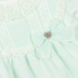 ارتيزانيا  غرانلي-فستان دانتيل لون أخضر للمولودات | Childrensalon Outlet
