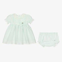 ارتيزانيا  غرانلي-فستان دانتيل لون أخضر للمولودات | Childrensalon Outlet