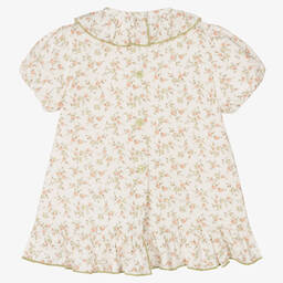 Artesanía Granlei-Baby Girls Ivory Floral Dress  | Childrensalon Outlet