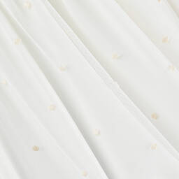 ارتيزانيا  غرانلي-طقم فستان قطن وتول مزين بدانتيل لون عاجي | Childrensalon Outlet